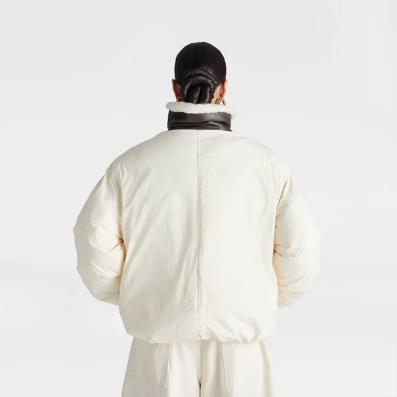 NWT KBB by KAHLANA Women’s ‘The Utility Puffer Coat’ - Cream M - Picture 2 of 2